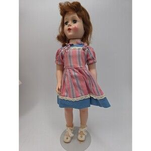 18" Vintage American Character Sweet Sue Hard Plastic Walker Doll 1950s Dress
